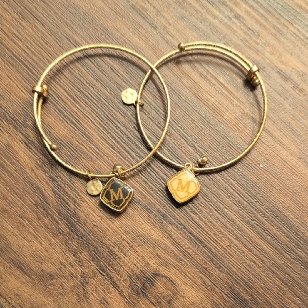 Source Unknown Gold Initial Charm Bracelets - image 1